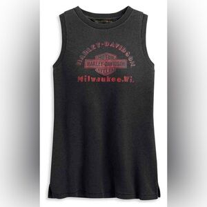 Harley-Davidson Women's Classic Graphic Sleeveless Muscle Tee - Black (Size 1W)